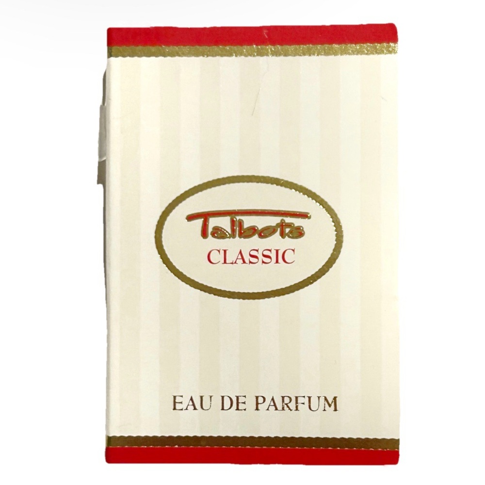 Talbots Classic Eau de Parfum Mini Sample Vial Vintage 1980s Perfume Creme Red